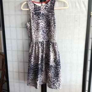Mini dress with animal print